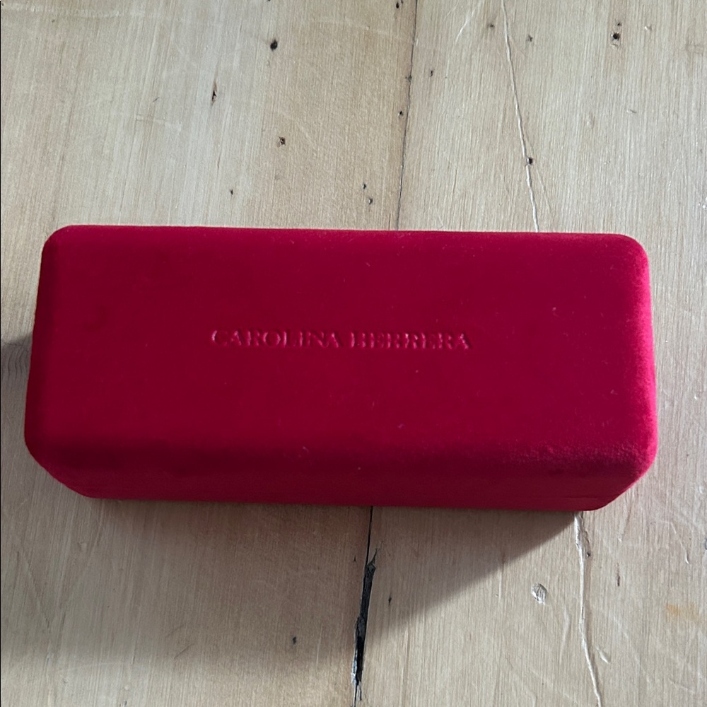 Carolina Herrera Velvet Red sunglasses case